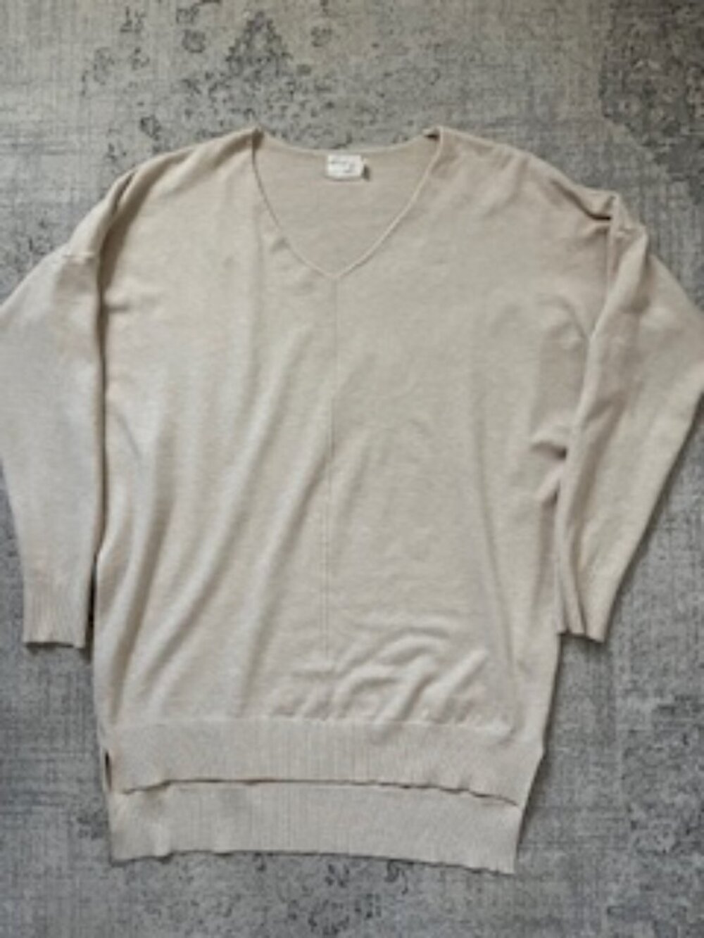 🧡3/15 dreamers by debut V-Neck Relaxed Fit Sweater Cream Women's S/M